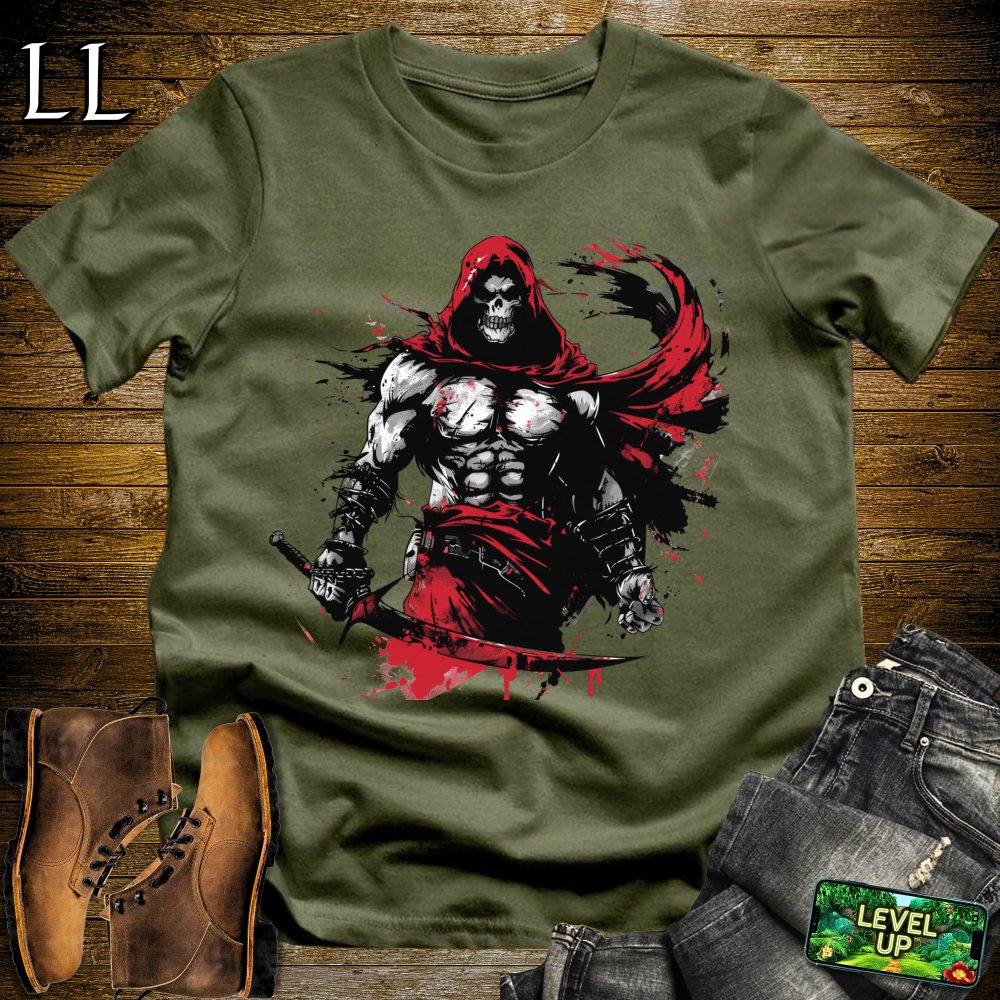 Body Builder Grim Reaper Softstyle Tee - Military Green - LegacyLayers