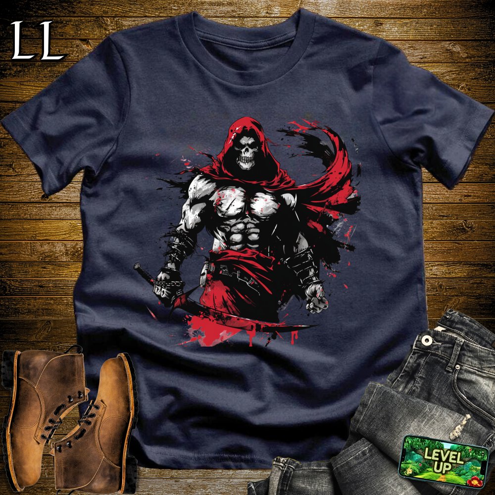 Body Builder Grim Reaper Softstyle Tee - Navy - LegacyLayers