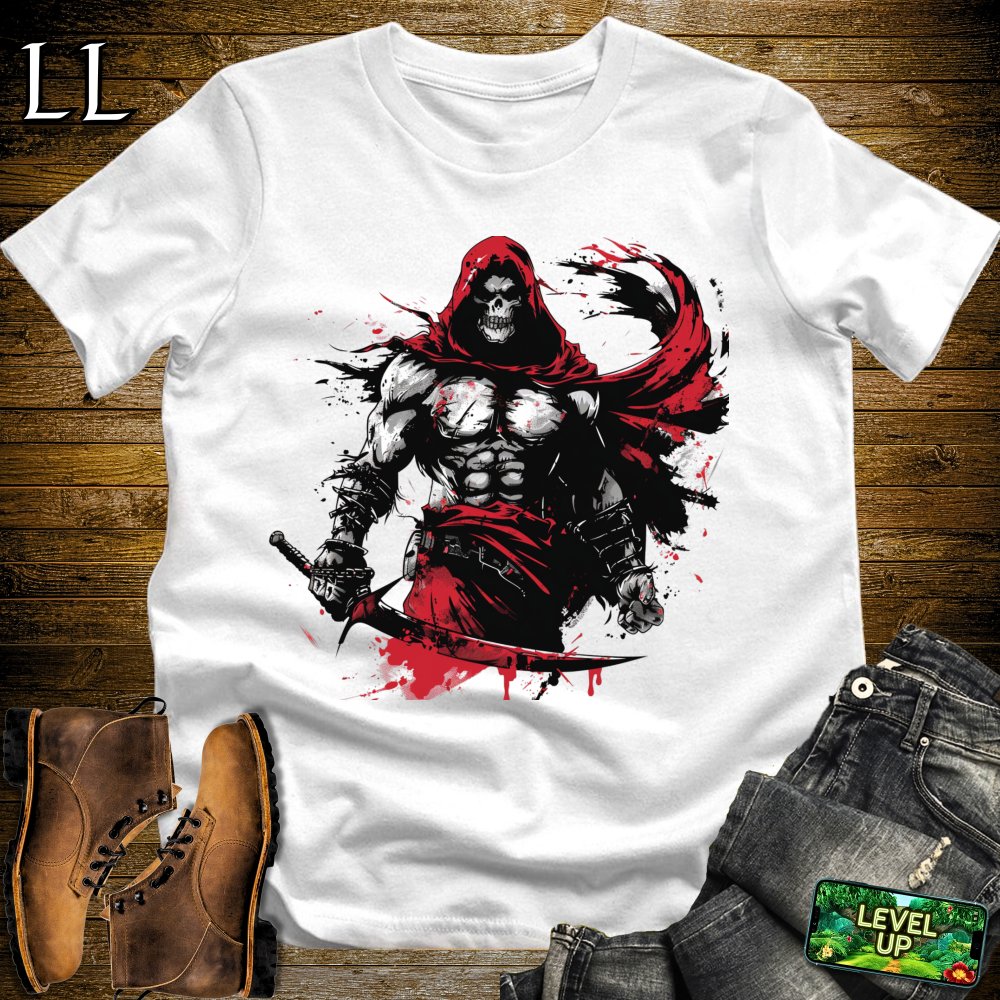 Body Builder Grim Reaper Softstyle Tee - White - LegacyLayers