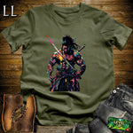 Body Builder Samurai Military Green | Strength Warrior Tee