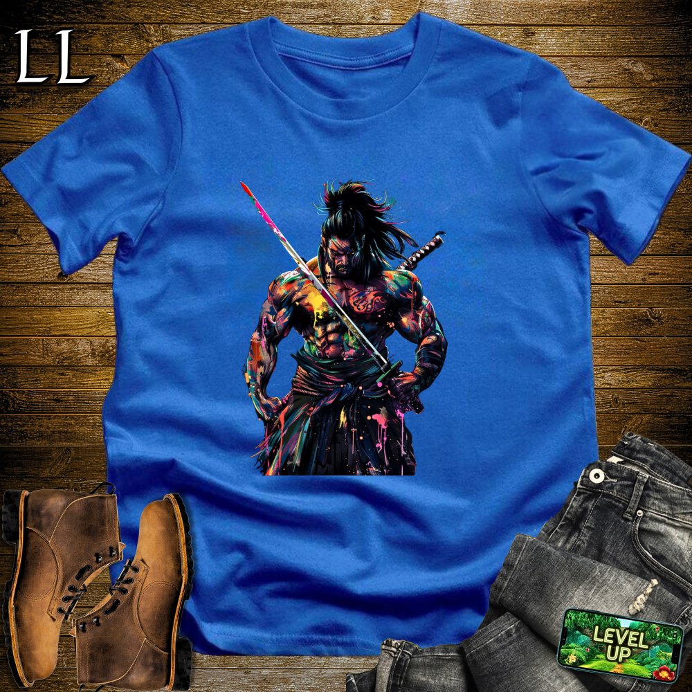 Body Builder Samurai Softstyle Tee - Royal - LegacyLayers