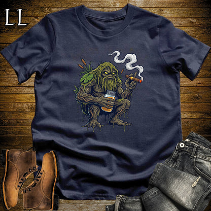 Bog Monster Moonshine Cigar T-Shirt Navy | Moonshine Swamp Cigar Tee