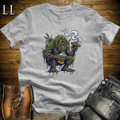 Bog Monster Moonshine Cigar T-Shirt Sport Grey | Moonshine Swamp Cigar Tee
