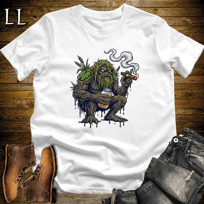 Bog Monster Moonshine Cigar T-Shirt White | Moonshine Swamp Cigar Tee