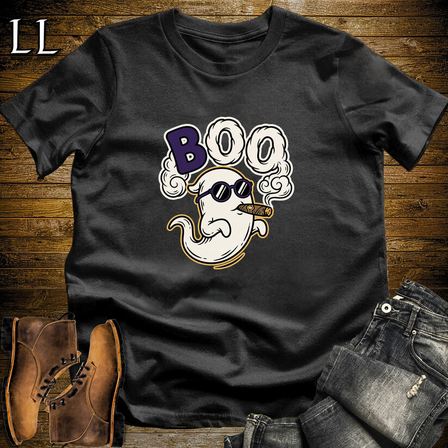 BOO Smoke Rings Ghost Sunglasses Cigar T-Shirt Black | Ghost Cigar Shirt