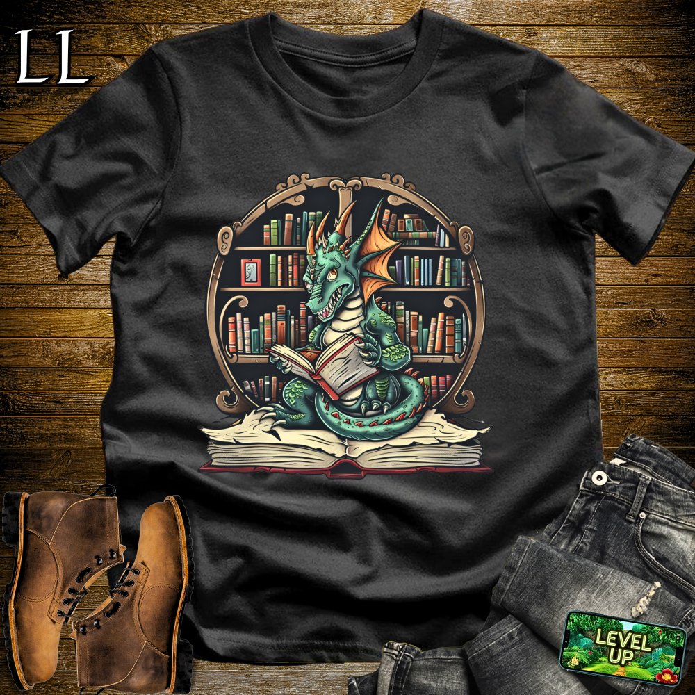 Book Dragon Softstyle Tee - Black - LegacyLayers