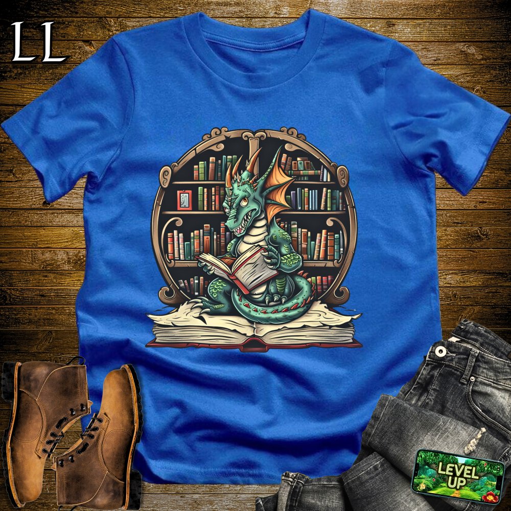 Book Dragon Softstyle Tee - Royal - LegacyLayers