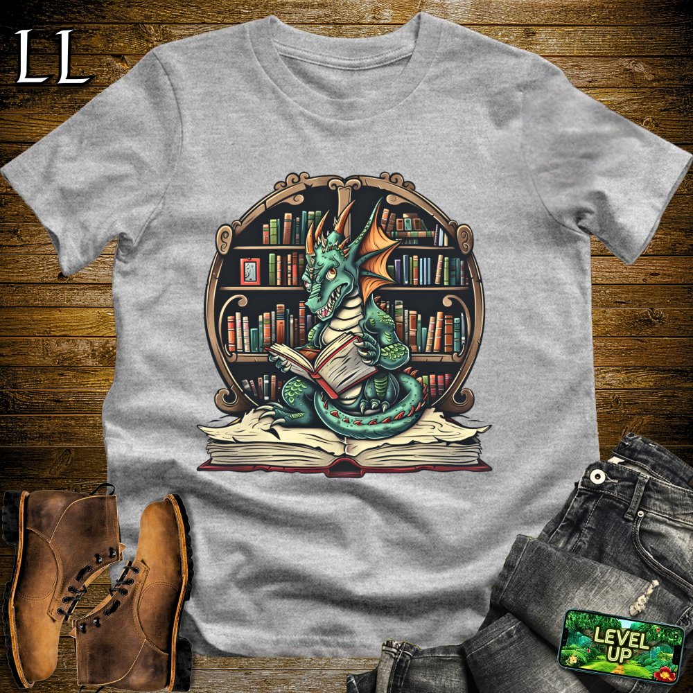 Book Dragon Softstyle Tee - Sport Grey - LegacyLayers