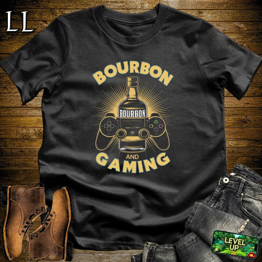 Bourbon and Gaming Softstyle Tee - Black - LegacyLayers