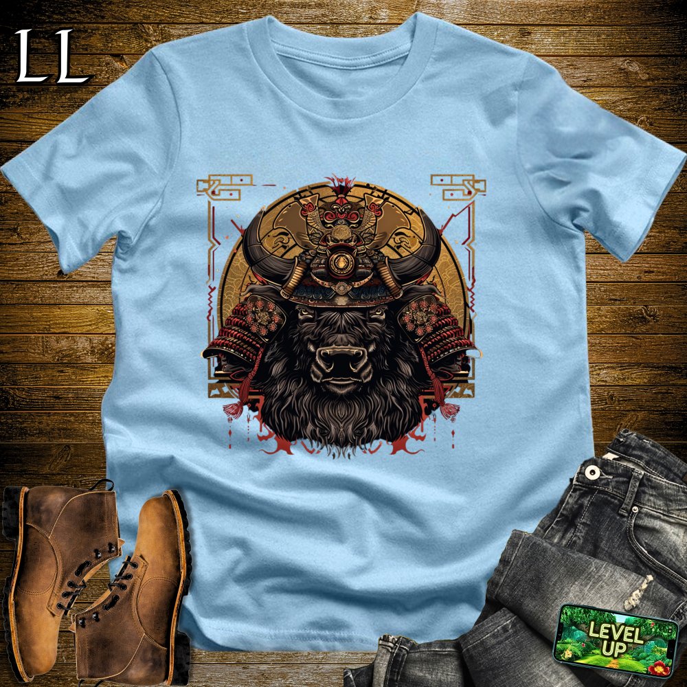 Buffalo Samurai Black | Strength Animal Tee
