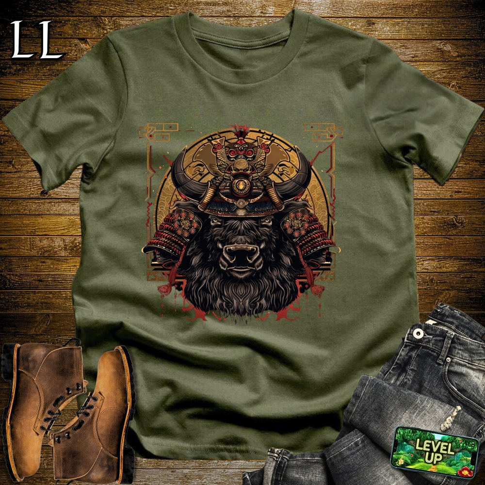 Buffalo Samurai Navy | Strength Animal Tee