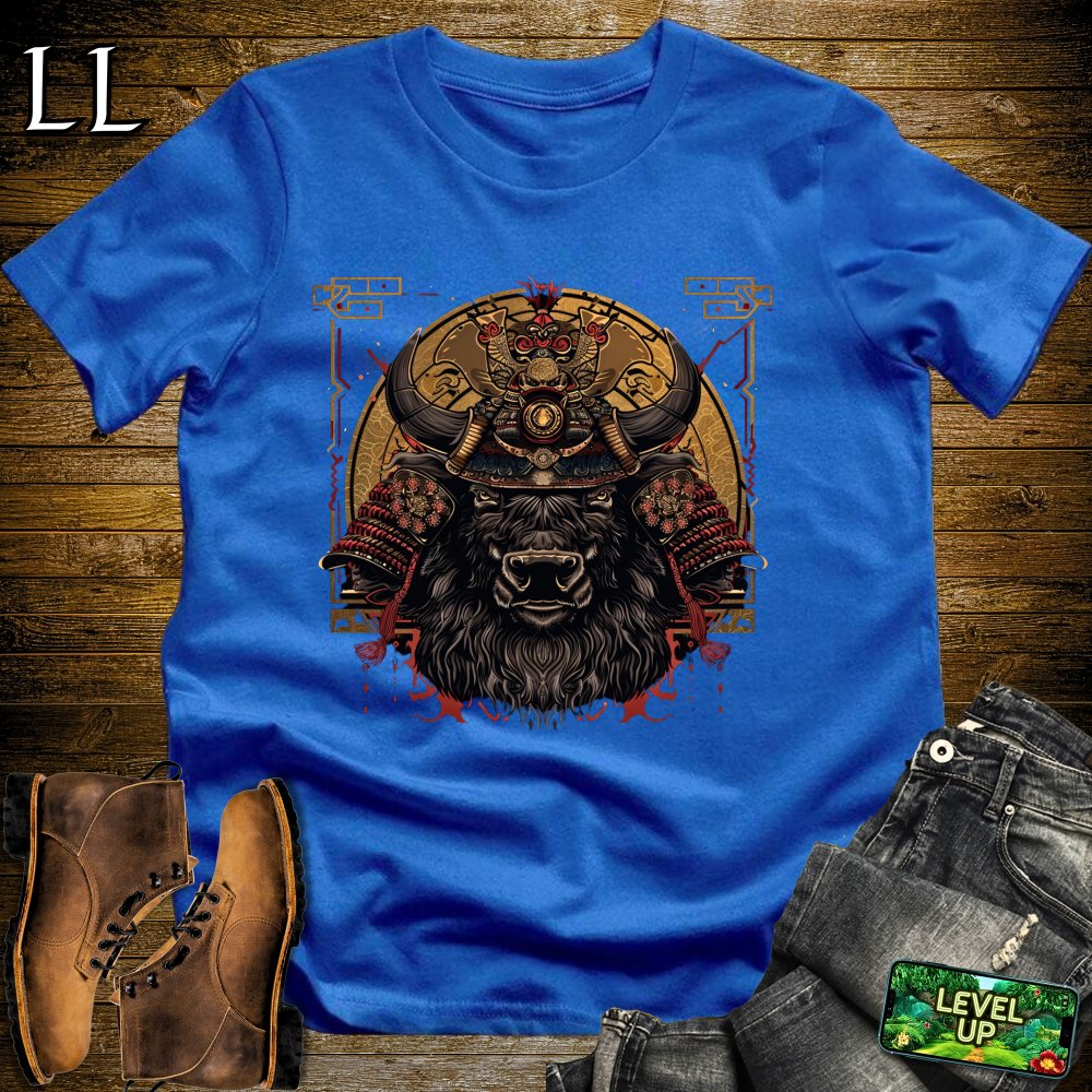 Buffalo Samurai Light Blue | Strength Animal Tee