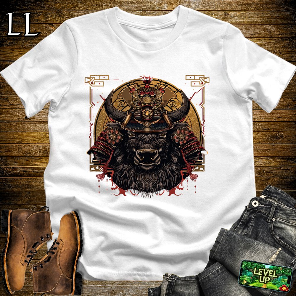 Buffalo Samurai Military Green | Strength Animal Tee
