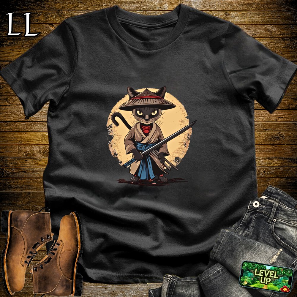 Burmese Cat Samurai White | Exotic Cat Tee