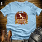 California Cigar Smoker Shield T-Shirt Light Blue | State Cigar Crest Shirt
