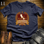 California Cigar Smoker Shield T-Shirt Navy | State Cigar Crest Shirt