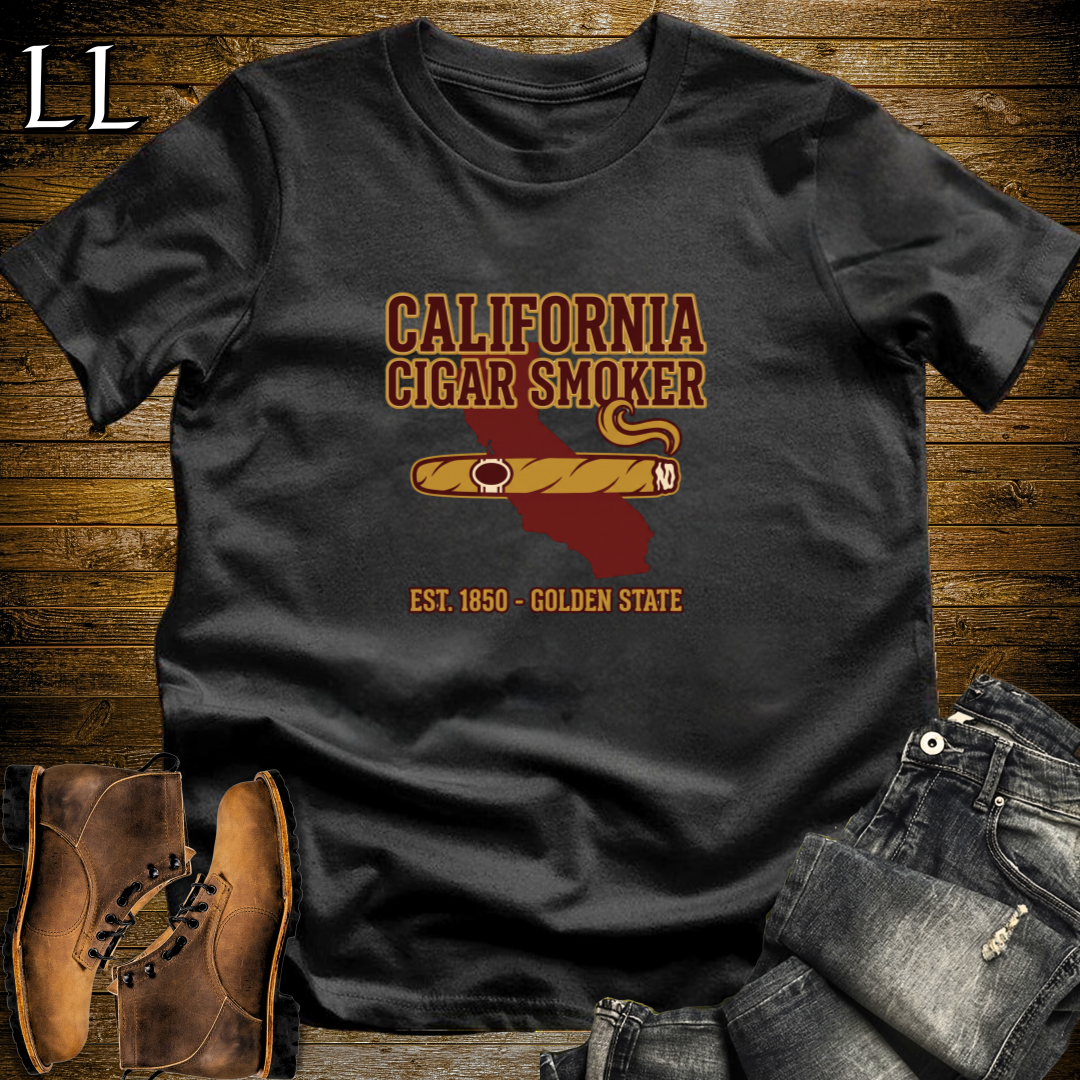 California Cigar Smoker T-Shirt Black | State Cigar Shirt