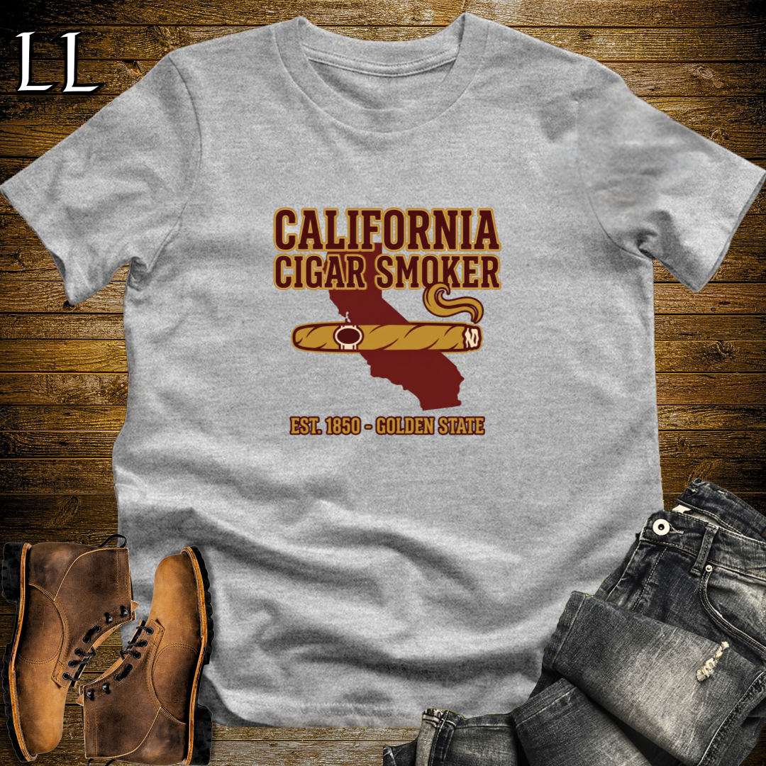 California Cigar Smoker T-Shirt Sport Grey | State Cigar Shirt