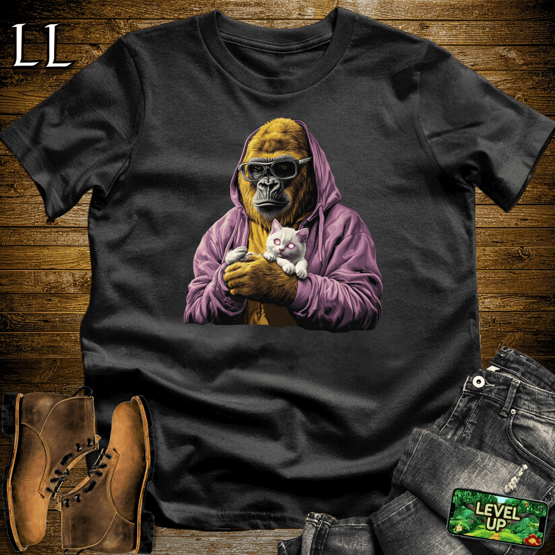 Cat Tamer Gorilla Softstyle Tee Black | Funny Cat Lover