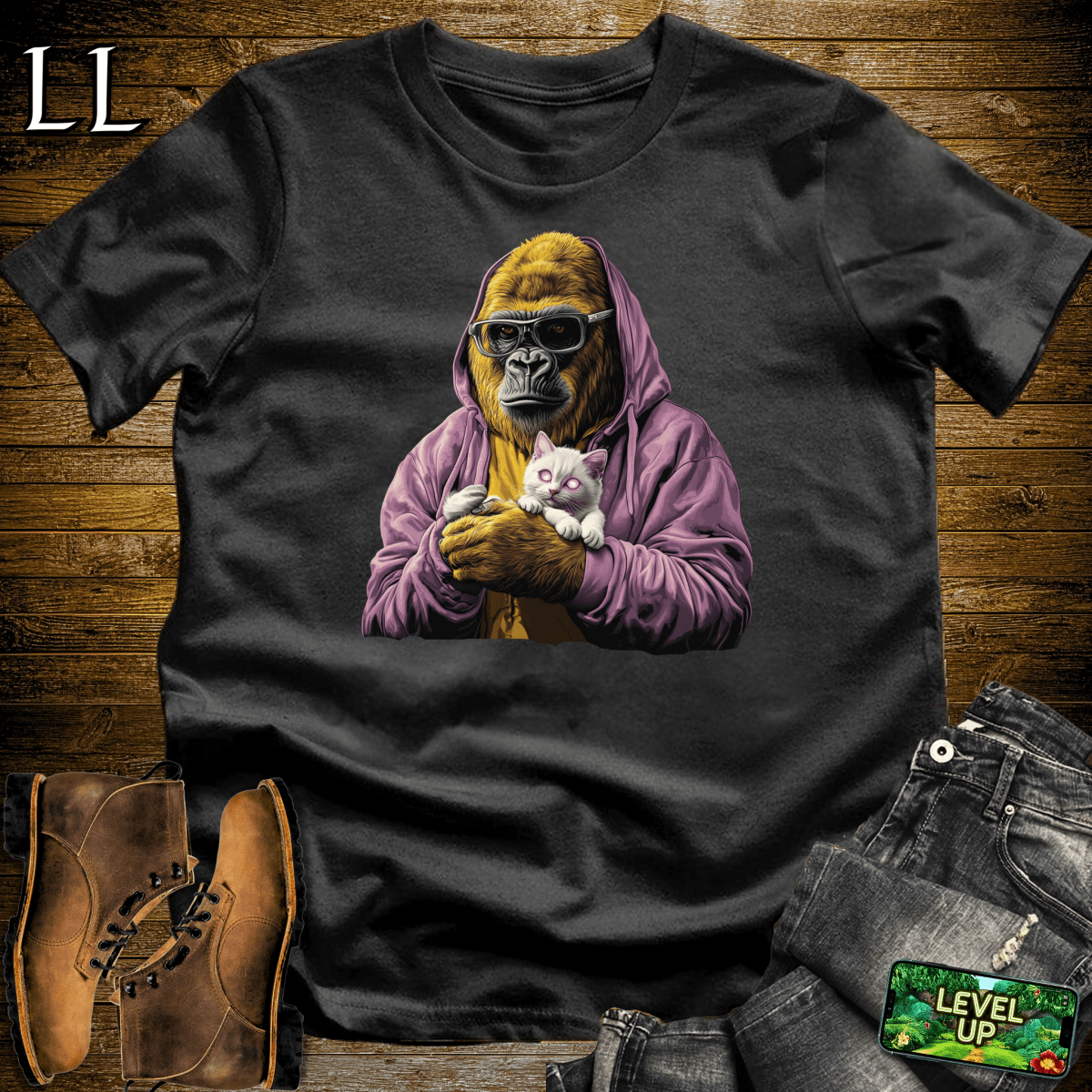 Cat Tamer Gorilla Softstyle Tee - Black - LegacyLayers