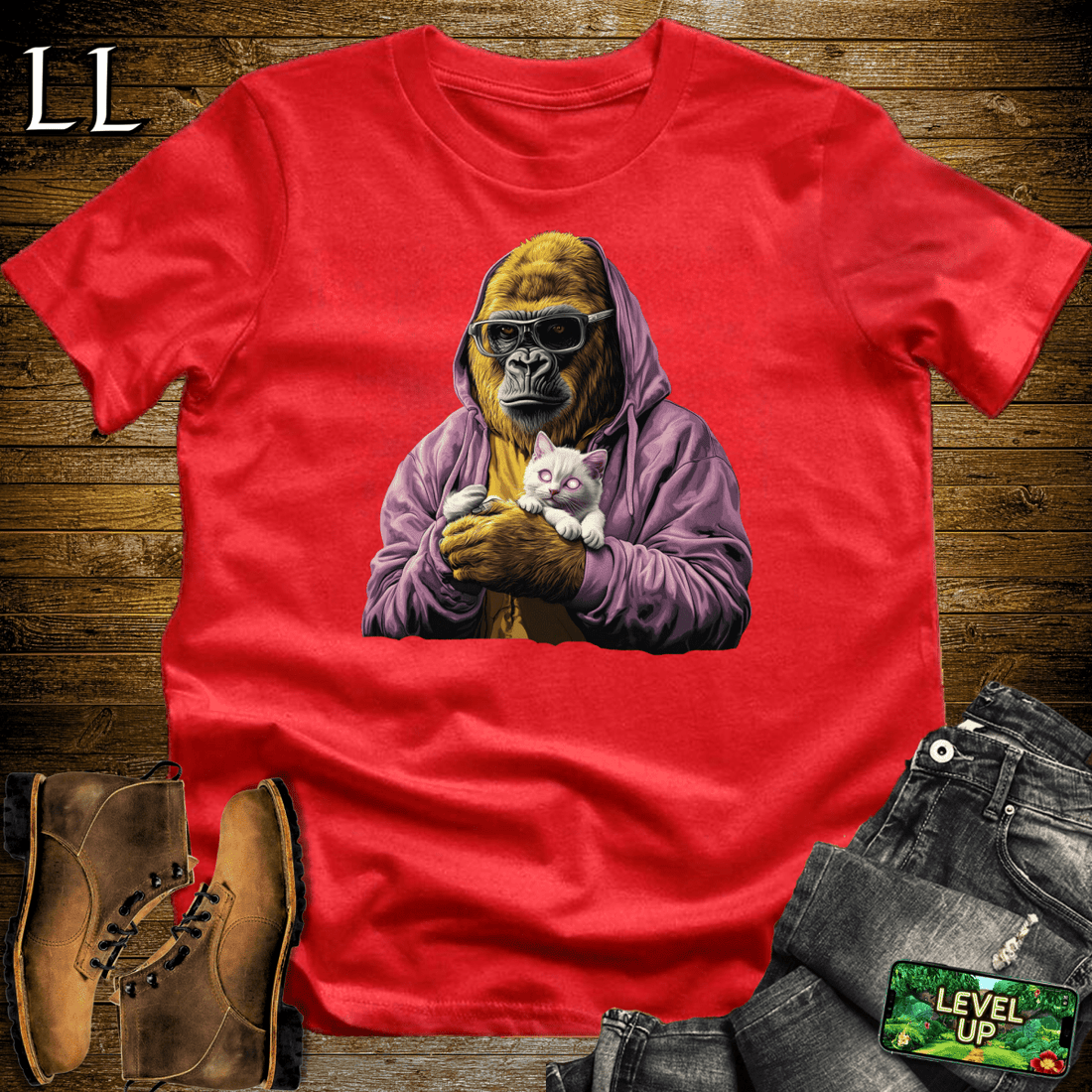 Cat Tamer Gorilla Softstyle Tee Red | Funny Cat Lover