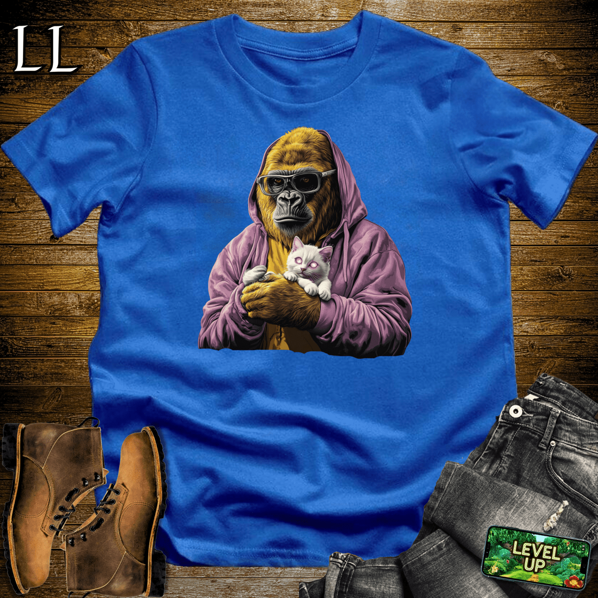 Cat Tamer Gorilla Softstyle Tee - Royal - LegacyLayers