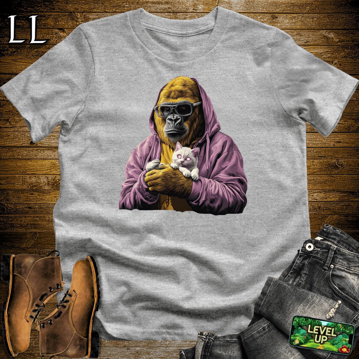 Cat Tamer Gorilla Softstyle Tee - Sport Grey - LegacyLayers