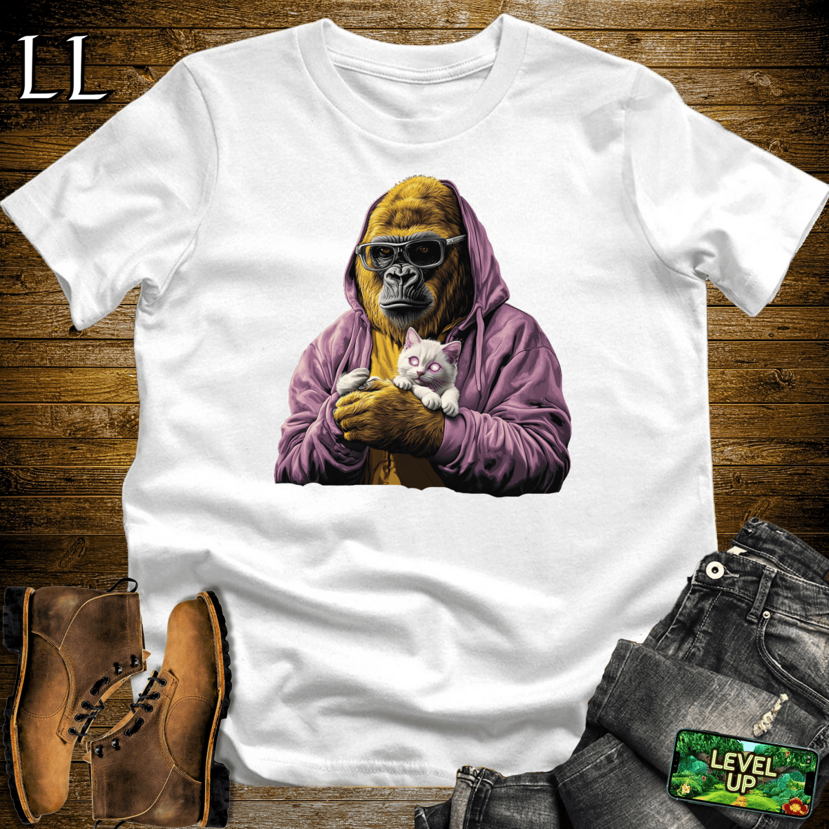 Cat Tamer Gorilla Softstyle Tee - White - LegacyLayers