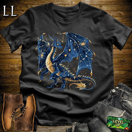 Celestial Star Dragon Softstyle Tee - Black - LegacyLayers