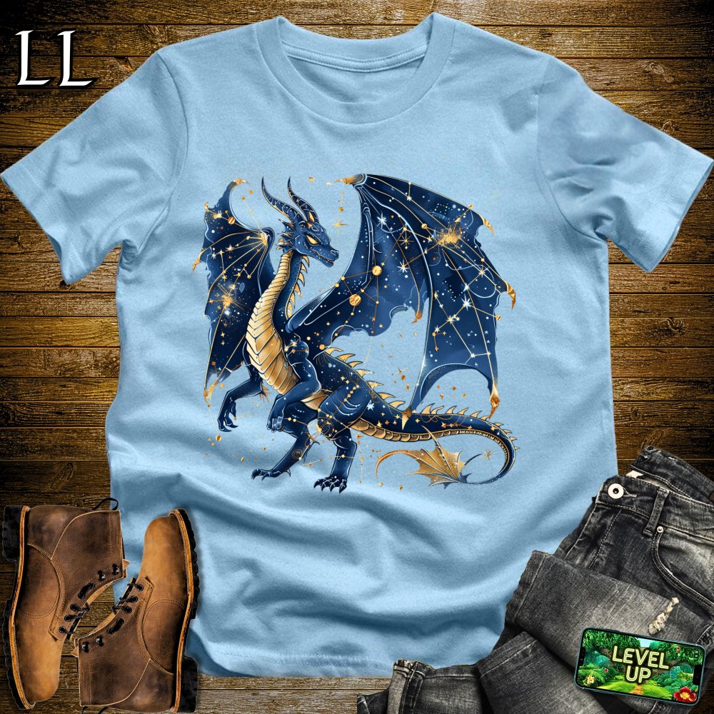 Celestial Star Dragon Softstyle Tee - Light Blue - LegacyLayers