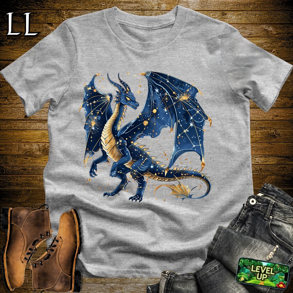 Celestial Star Dragon Softstyle Tee - Sport Grey - LegacyLayers