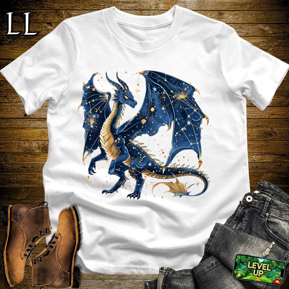 Celestial Star Dragon Softstyle Tee - White - LegacyLayers