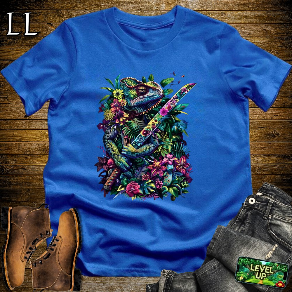 Chameleon Samurai Softstyle Tee - Royal - LegacyLayers