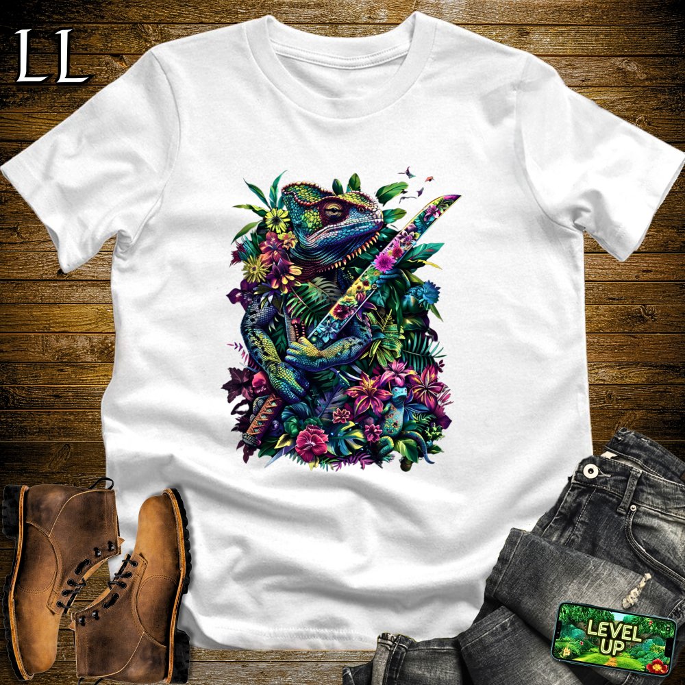 Chameleon Samurai Military Green | Reptile Lover Gift Tee