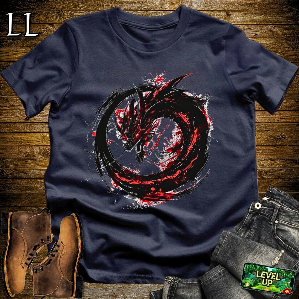 Chaos Dragon Softstyle Tee - Navy - LegacyLayers