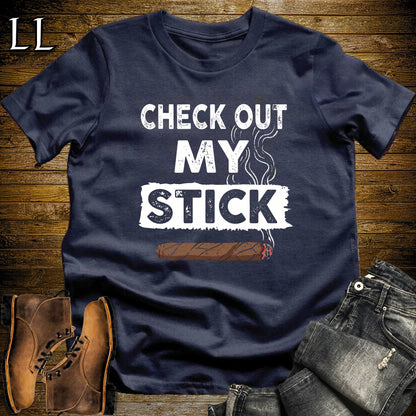 Check out my Stick Cigar T-Shirt Navy | Funny Cigar Pun Tee