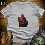 Gorilla in a checkered suit smoking a cigar graphic tee in Sport Grey — by Legacy Layers