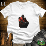Gorilla in a checkered suit smoking a cigar graphic tee in White — by Legacy Layers