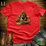 Cheeseburger Gorilla Red | Funny Gorilla Food Tee