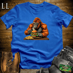 Cheeseburger Gorilla Royal | Funny Gorilla Food Tee