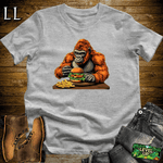 Cheeseburger Gorilla Sport Grey | Funny Gorilla Food Tee