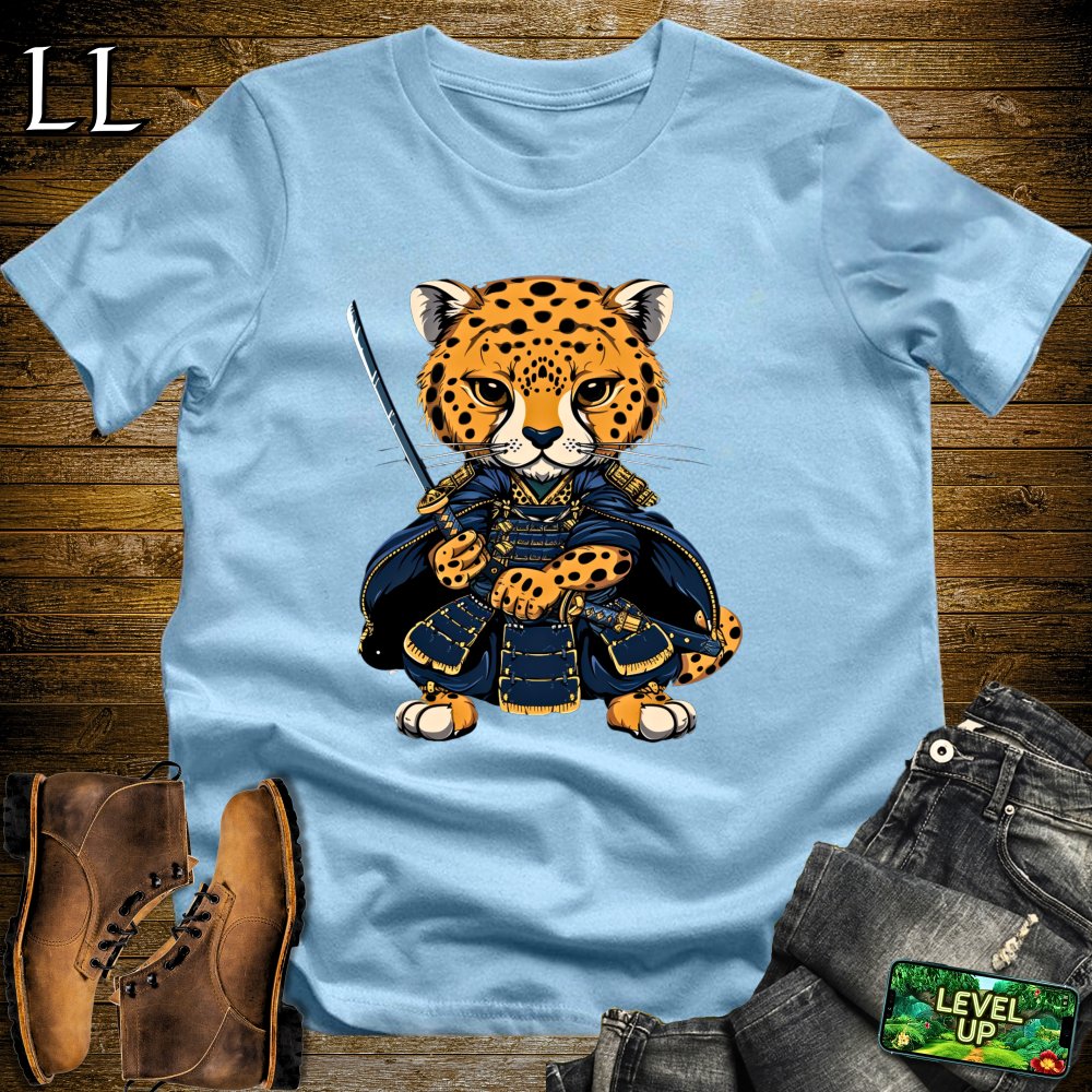 Cheetah Cub Samurai Black | Big Cat Lover Tee