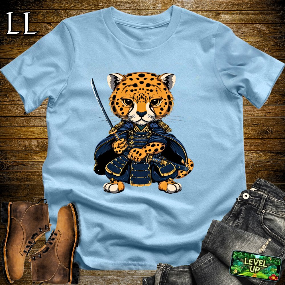 Cheetah Cub Samurai Softstyle Tee - Light Blue - LegacyLayers