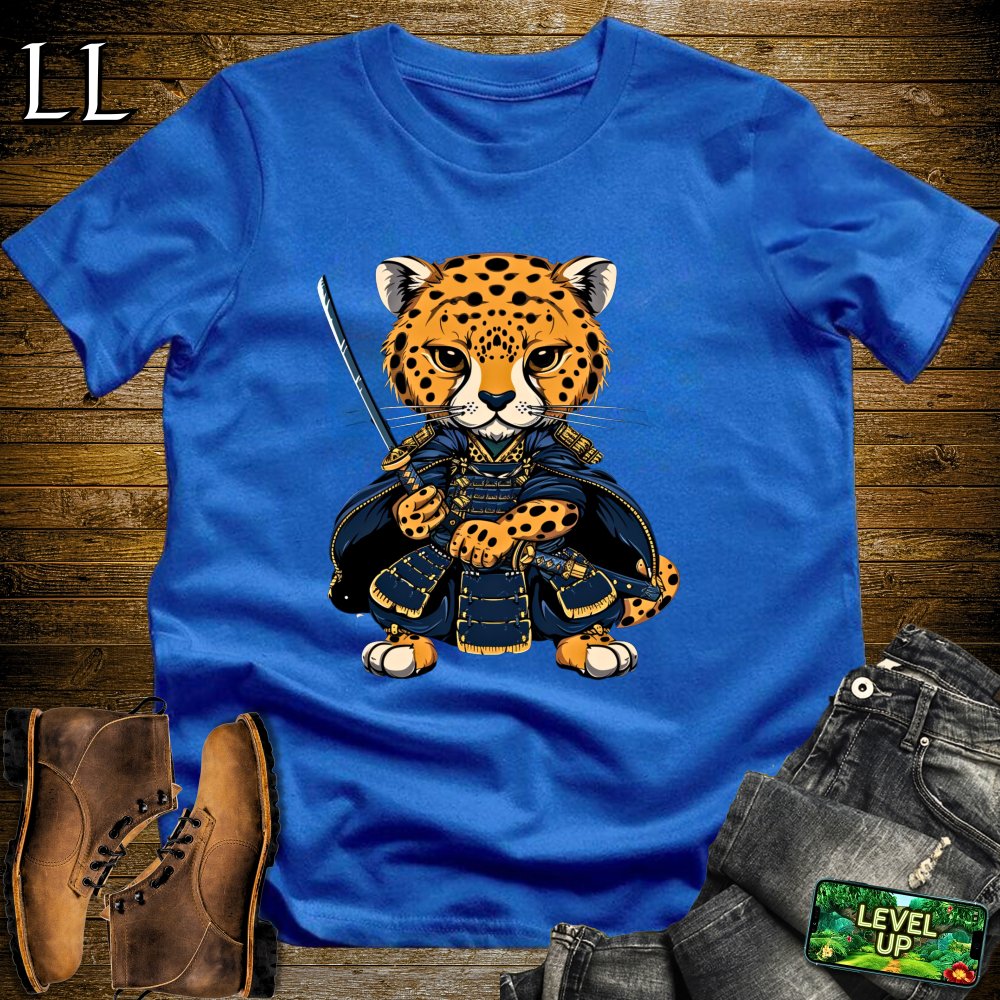 Cheetah Cub Samurai Light Blue | Big Cat Lover Tee