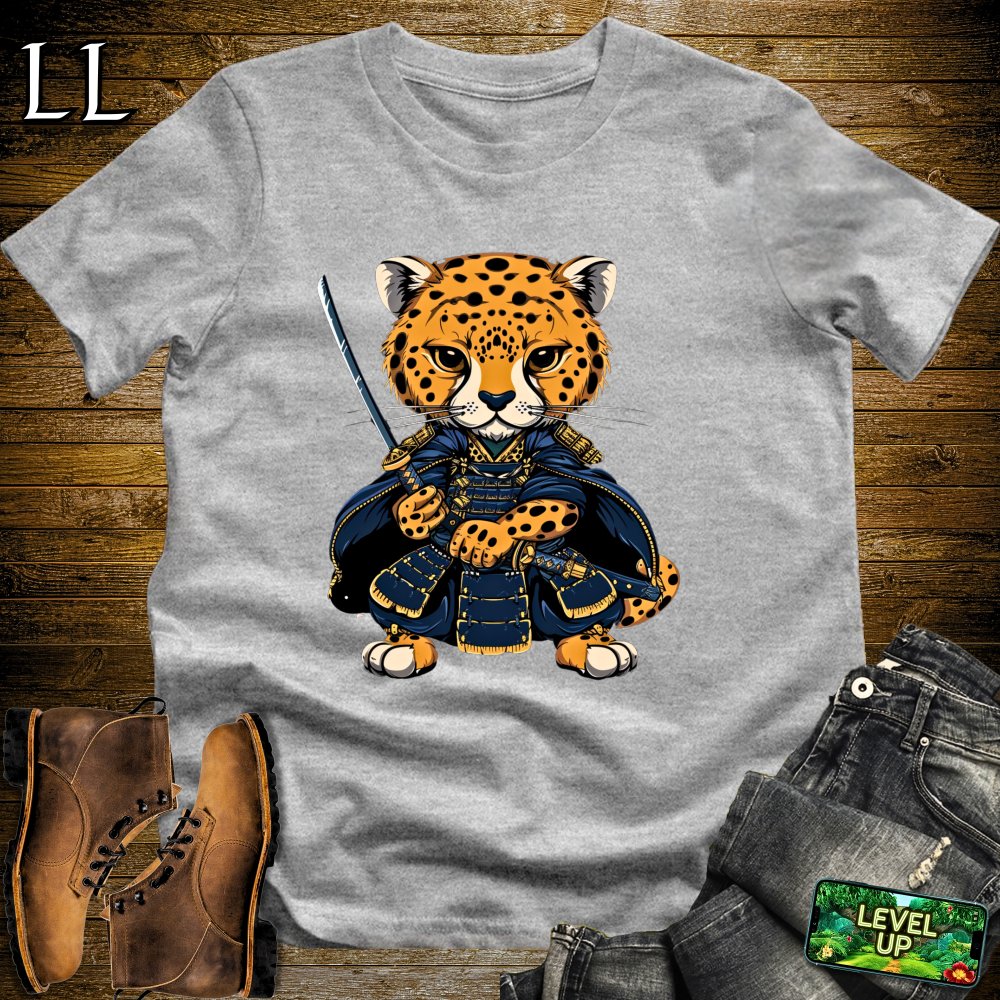 Cheetah Cub Samurai Softstyle Tee - Sport Grey - LegacyLayers