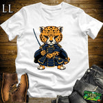 Cheetah Cub Samurai Military Green | Big Cat Lover Tee