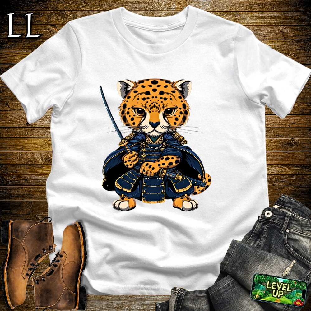 Cheetah Cub Samurai Softstyle Tee - White - LegacyLayers