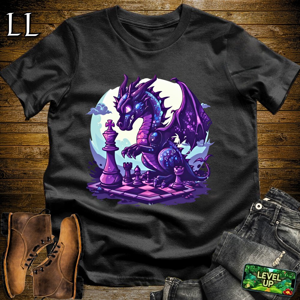 Chess Dragon Softstyle Tee - Black - LegacyLayers