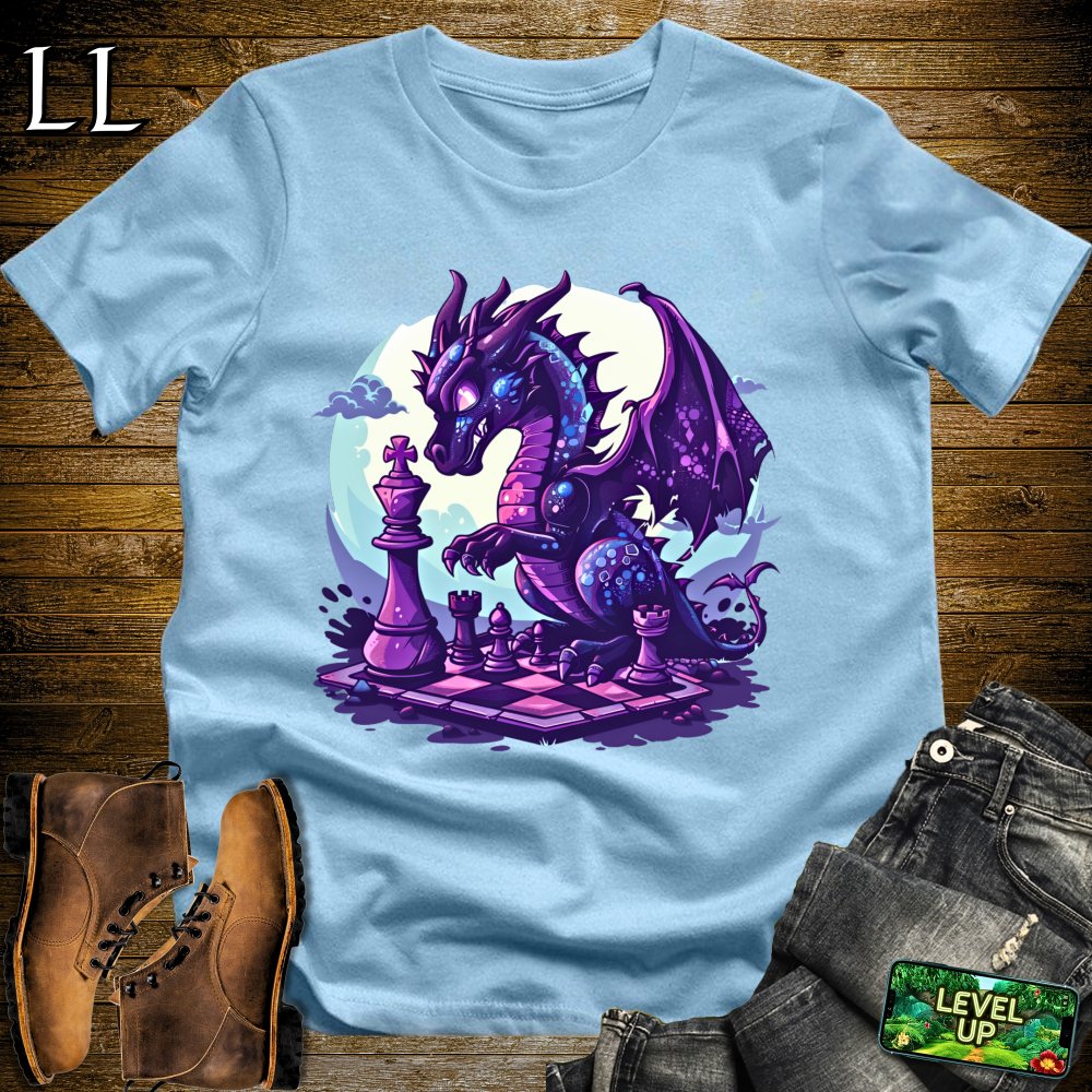 Chess Dragon Softstyle Tee - Light Blue - LegacyLayers