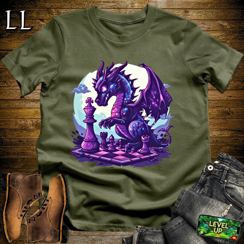 Chess Dragon Softstyle Tee - Military Green - LegacyLayers